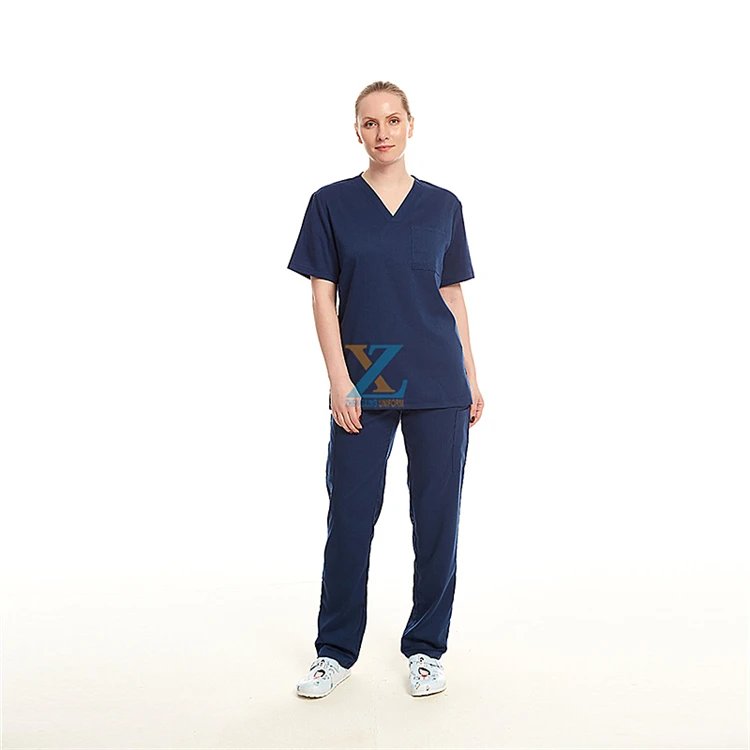 

Best Selling Stylish Design Front Button Closure Stretch Fabric Hospital Uniforms Women Nurse Medical Scrubs, All the color in pantone.