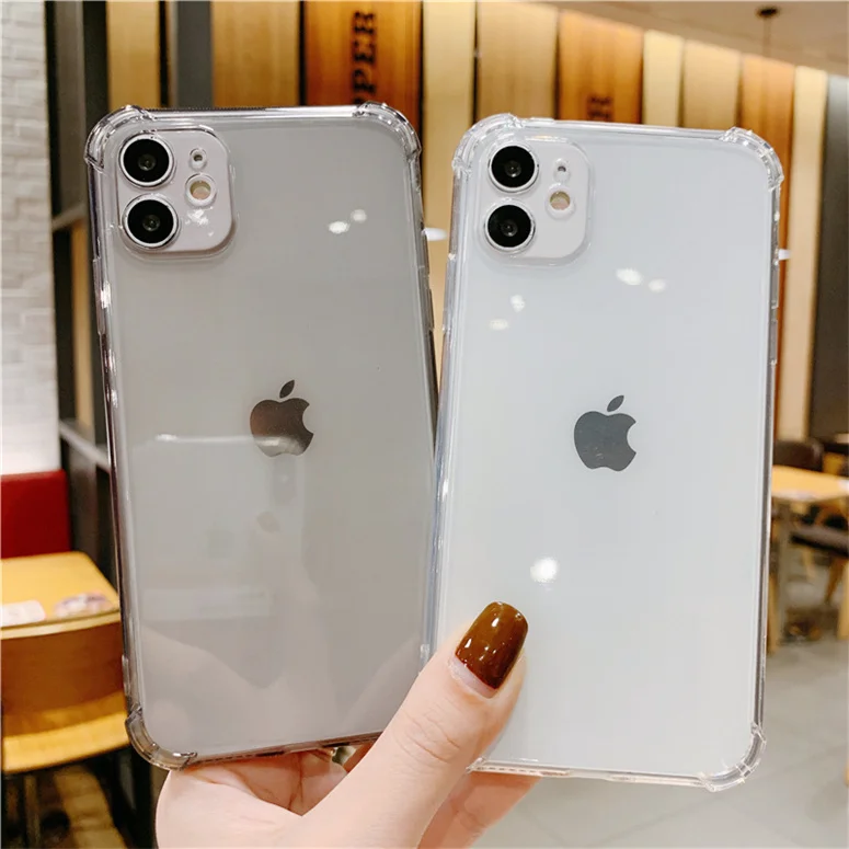 

Reinforced Corner Air Cushion Shock Absorption Cover Transparent Clear TPU Phone Cases For iPhone 13 12 Mini 11 Pro Max SE Case