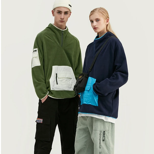

2020 New Style Multifunction Pockets Splicing Men Hoodie Coat