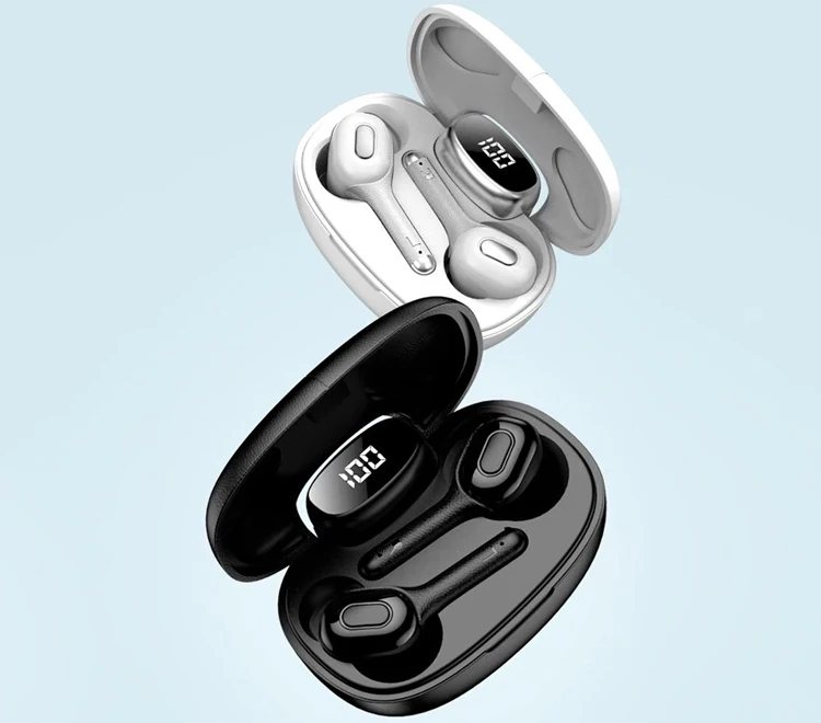 T9S wireless Bluetooth translation headset tws5.0 sports waterproof hanging ear digital display with charging box - ANKUX.COM