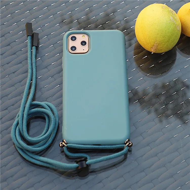 Soft Silicone Necklace Lanyard Back Cover For Iphone 11 Pro Max Phone Case