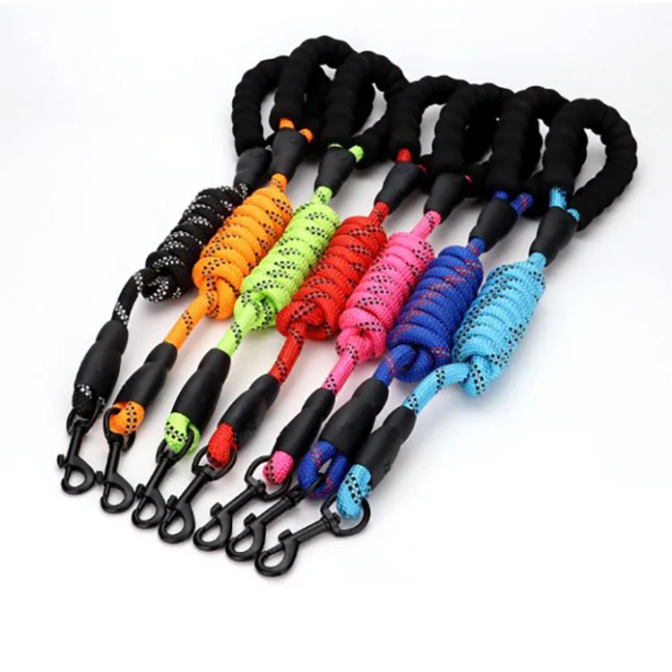 

Large Dog Leash Nylon Rope Pet Running Tracking Leashes Long Lead Soft Handle Dog Mountain Climbing Rope Dog Leash Reflective, Color