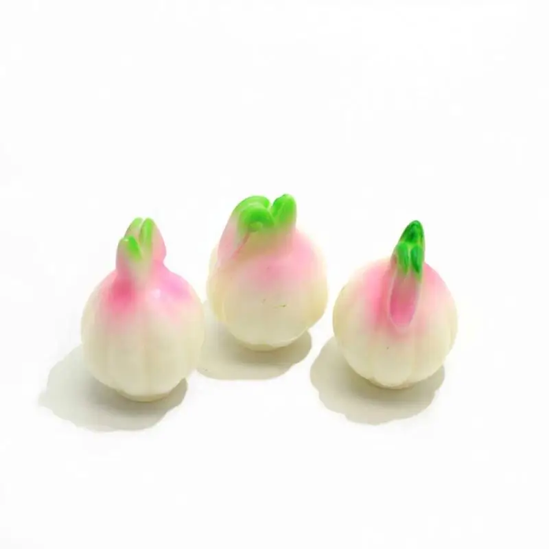 
Kawaii Fruit Vegetable Food Resin Miniature Garlic Ornament Dollhouse Cabochon Decor Accessories Garden Supplies for Kids 