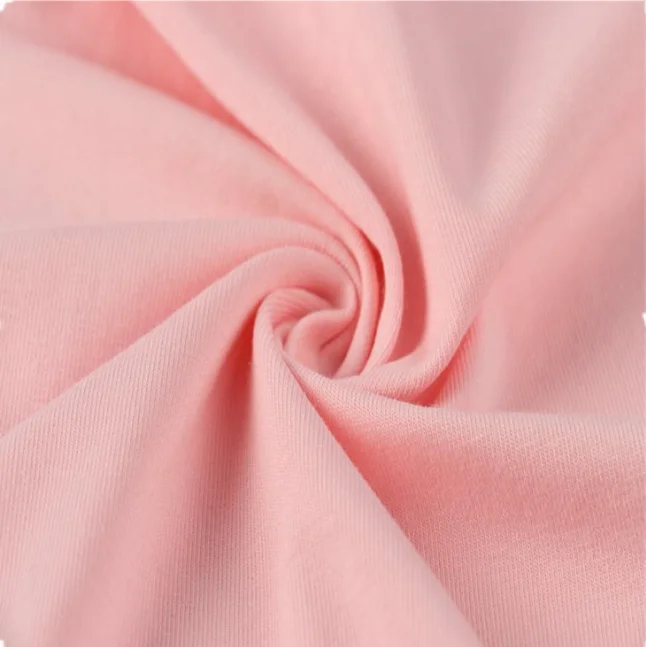 

Spring and Summer Spun Slub 100%Cotton Single-Sided Plain Jersey CVC Cotton Jersey Knitted Fabric