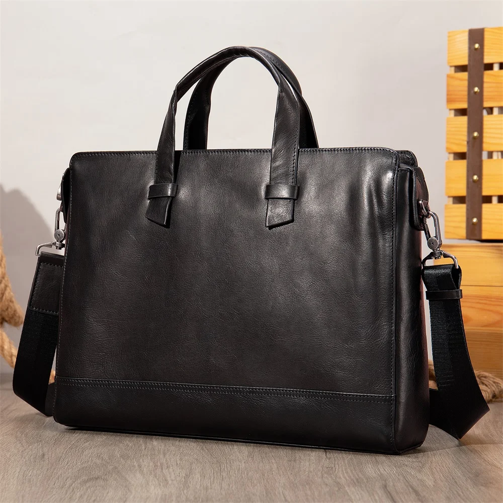 

Marrant 7499 Men's Genuine Leather Business Bags Vintage Laptop Office Bags For Men Leather Bag Briefcase For Man Handbags