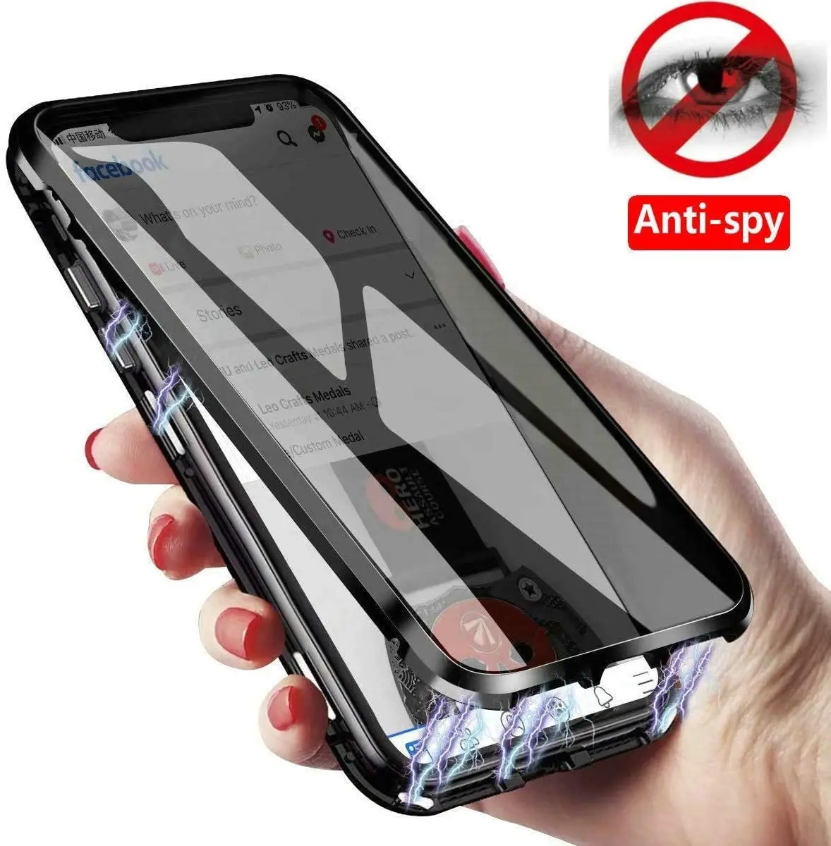 Anti Peeping Adsorption Doublesided Privacy Back Metal Bumper