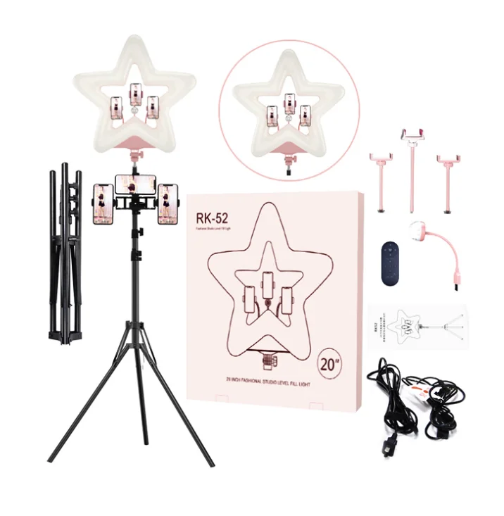 

RK52 20 inch 50cm ring light DJ led light star shape ring light with tripod stand with RGB model