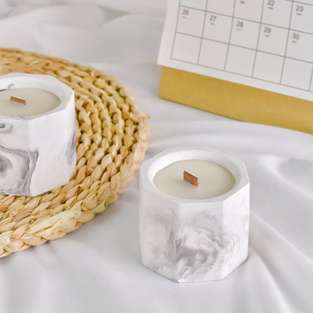 

Marble Plaster Cup Creative Home Smokeless Aromatherapy soy wax candle