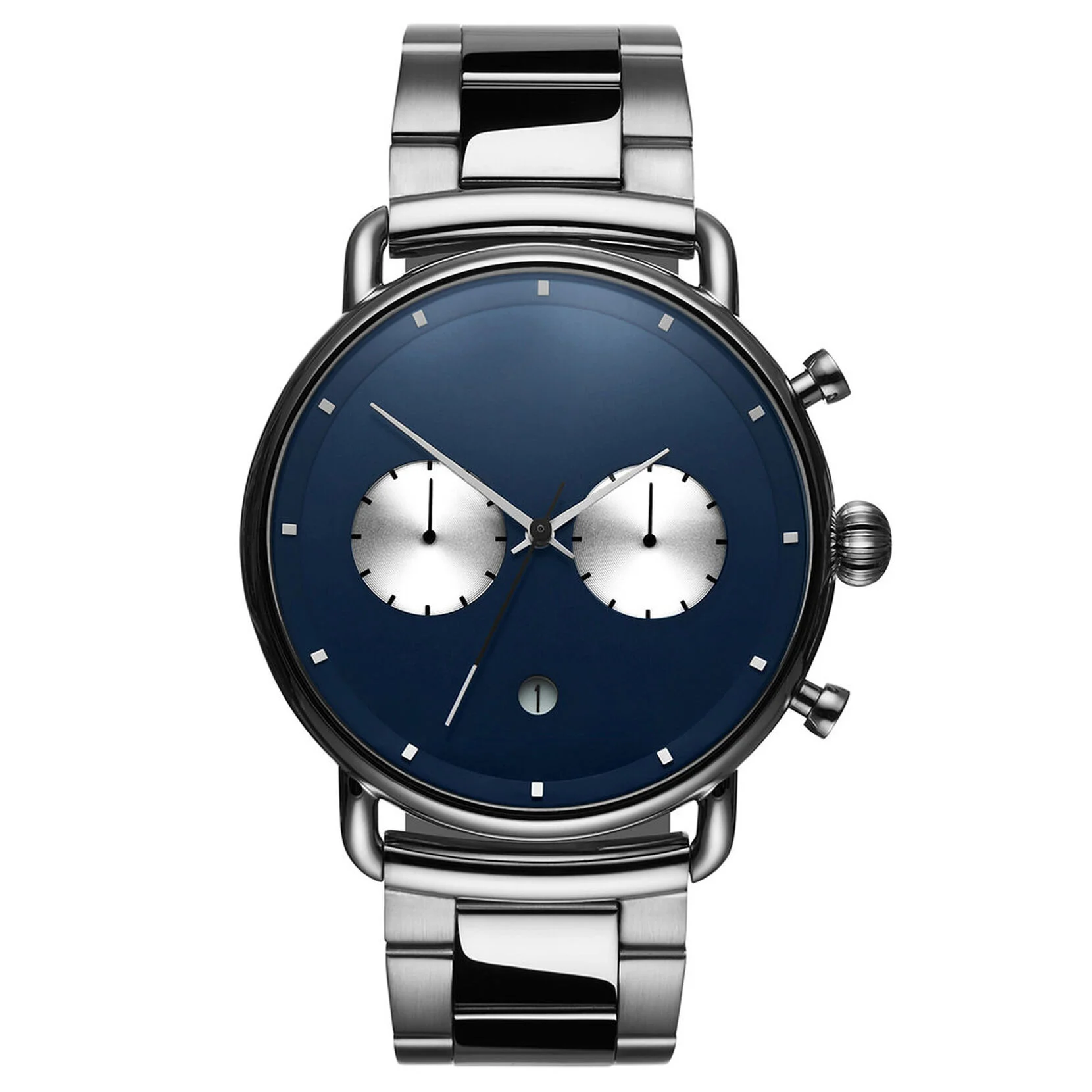 

All Stainless Steel waterproof Men's Quartz chronograph Watches Custom Logo wristwatches hand watch timepiece Reloj Montres