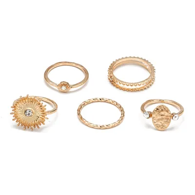 

2021 New 18K Gold Plated Five Designs Twisted Rings Micro Pave CZ Evil Eyes Ring for Women Men