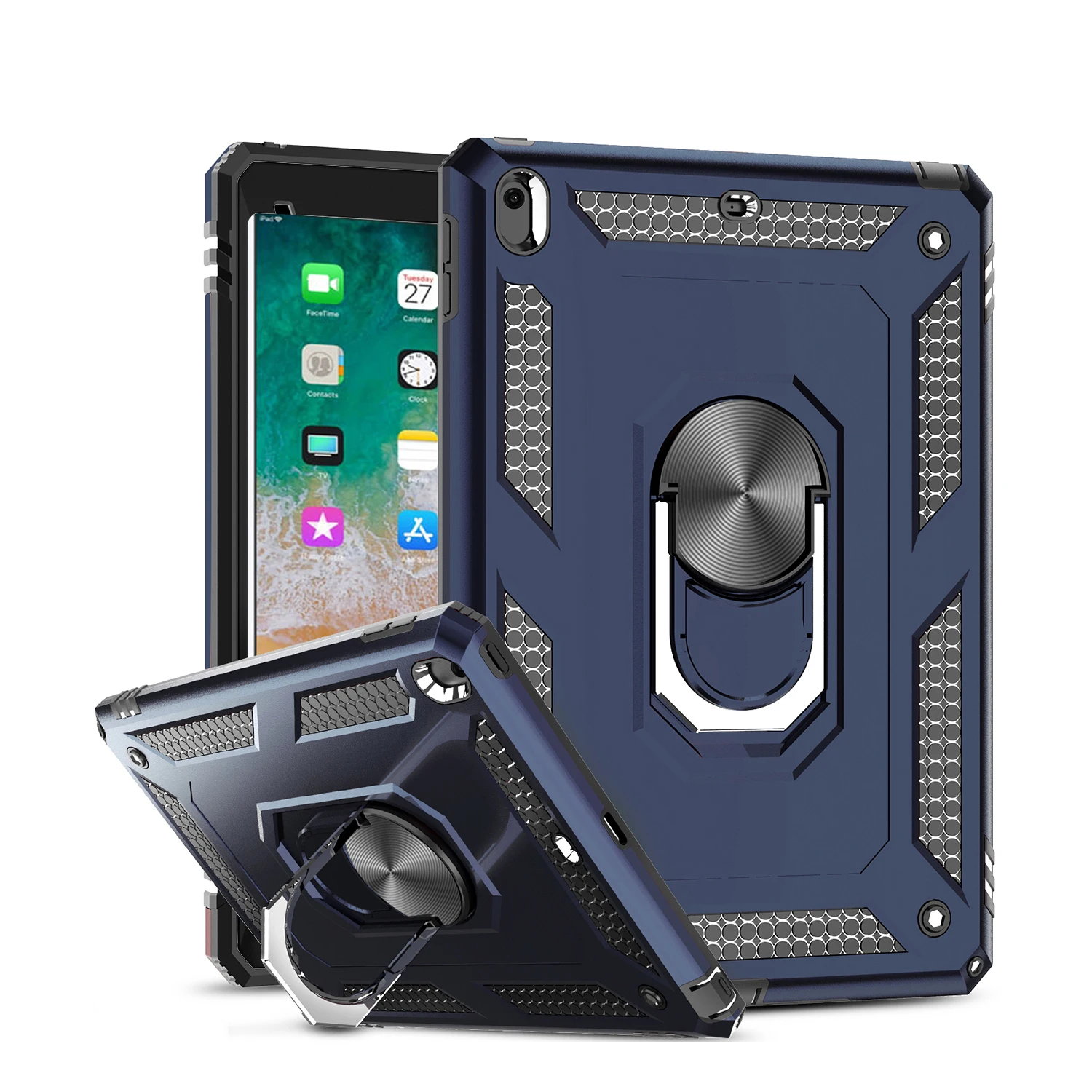 

Leyi hot selling 360 full protective with good quality shockproof dustproof tablet case for iPad 11 pro, Black.blue,red