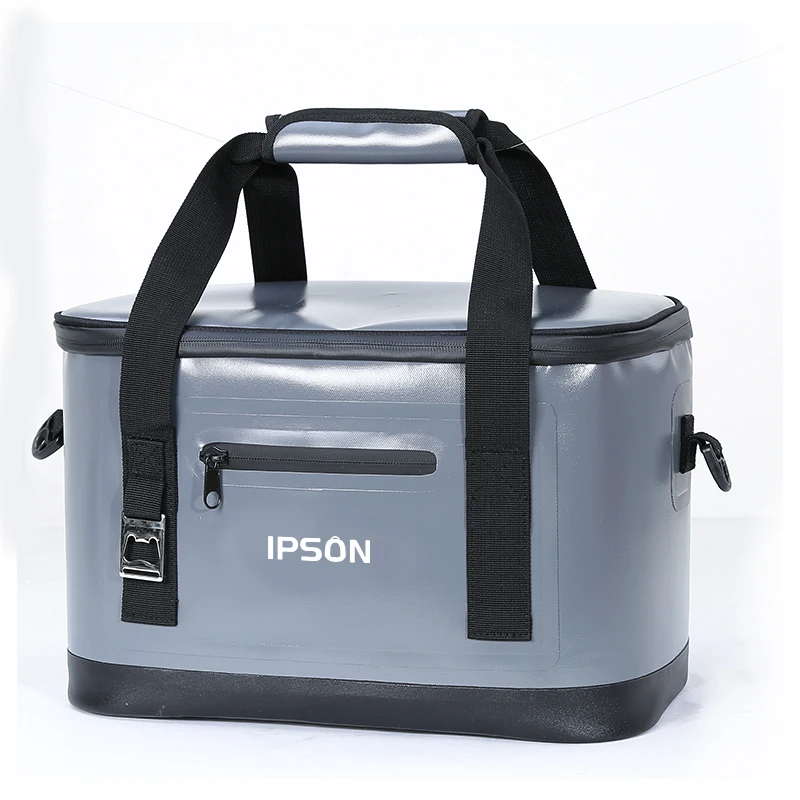 

IPSON Customized logo outdoor camping hiking waterproof picnic lunch delivery leak-proof food insulated soft cooler bag