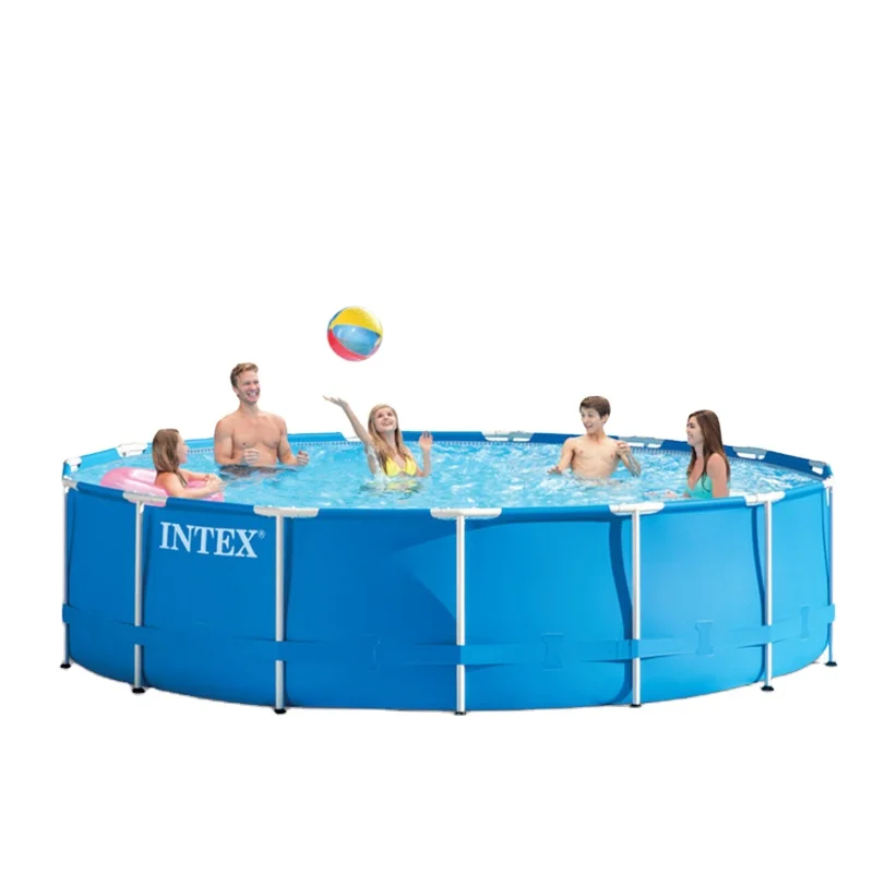 

Circular metal frameIndoor portable pool for adults and children, Blue