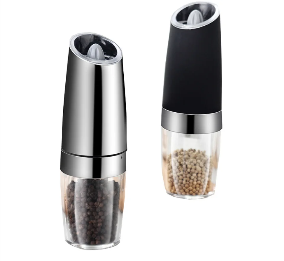 

Stainless Steel Battery Operated Electric Salt Pepper Grinder Pepper mill With LED light, Customized