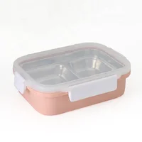 

stainless steel tiffin box lunch bento box leakproof stainless steel insulated lunch box with plastic outside