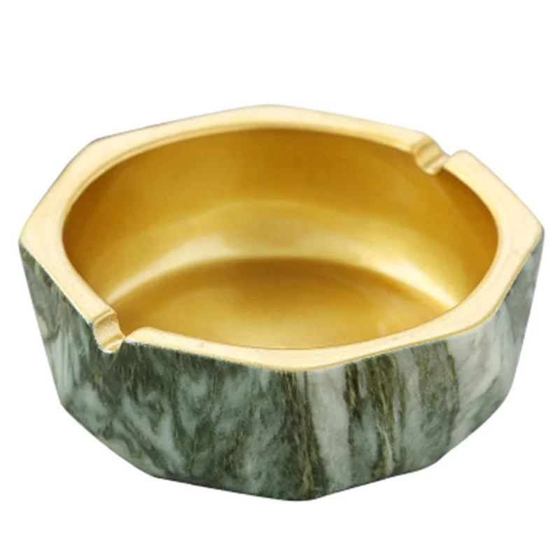 

Round Ceramics Household Ashtray, Green/orange/cyan/gray/white