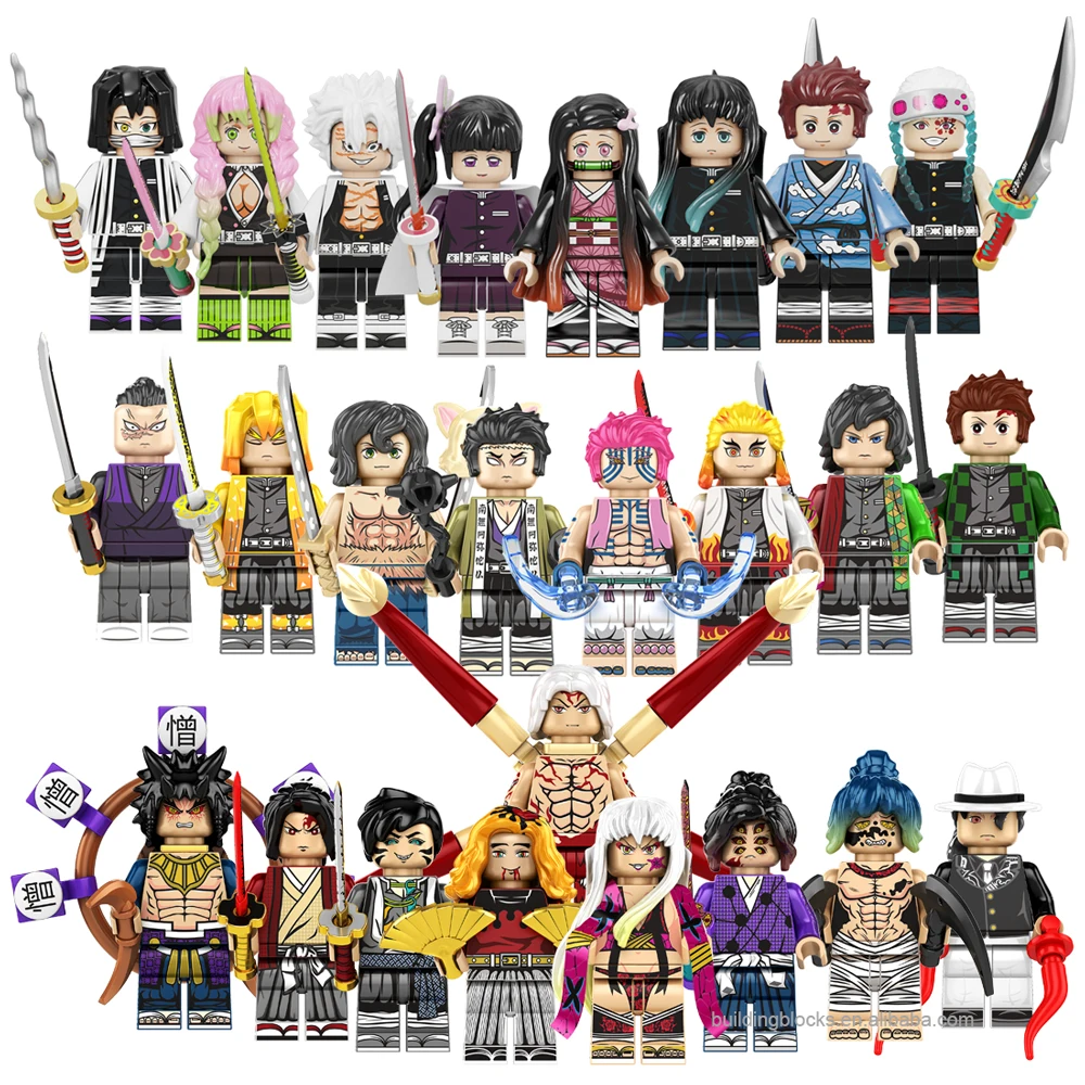 

Demon Slayer KF6146 KF6162 KF6163 Daki Kamado Tanjirou Nezuko Japanese Amine Mini Building Block Plastic Figure Toy Juguete