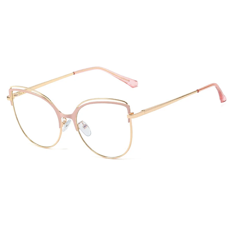 Cateye Frames Glasses oversized cat eye glasses blue light glasses metal frame 2021 new fashion