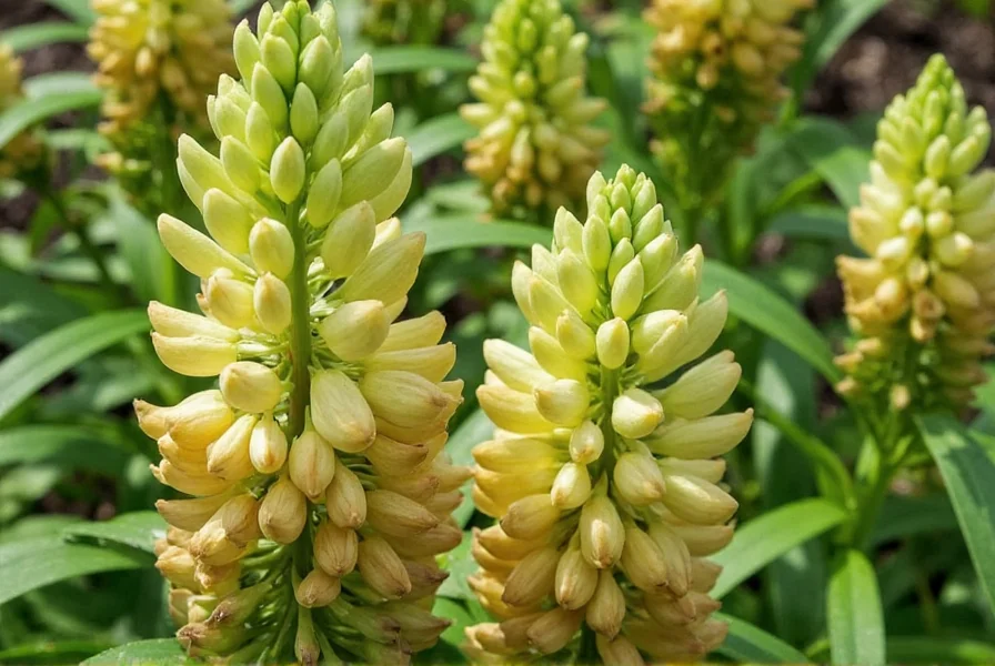Ginger plant showing healthy growth with emerging flower bud