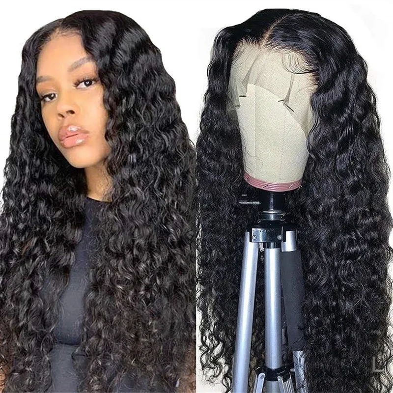 

Brazilian Hair HD Lace Forehead Curly Wig Frontal Wig for Black Women, Photo color