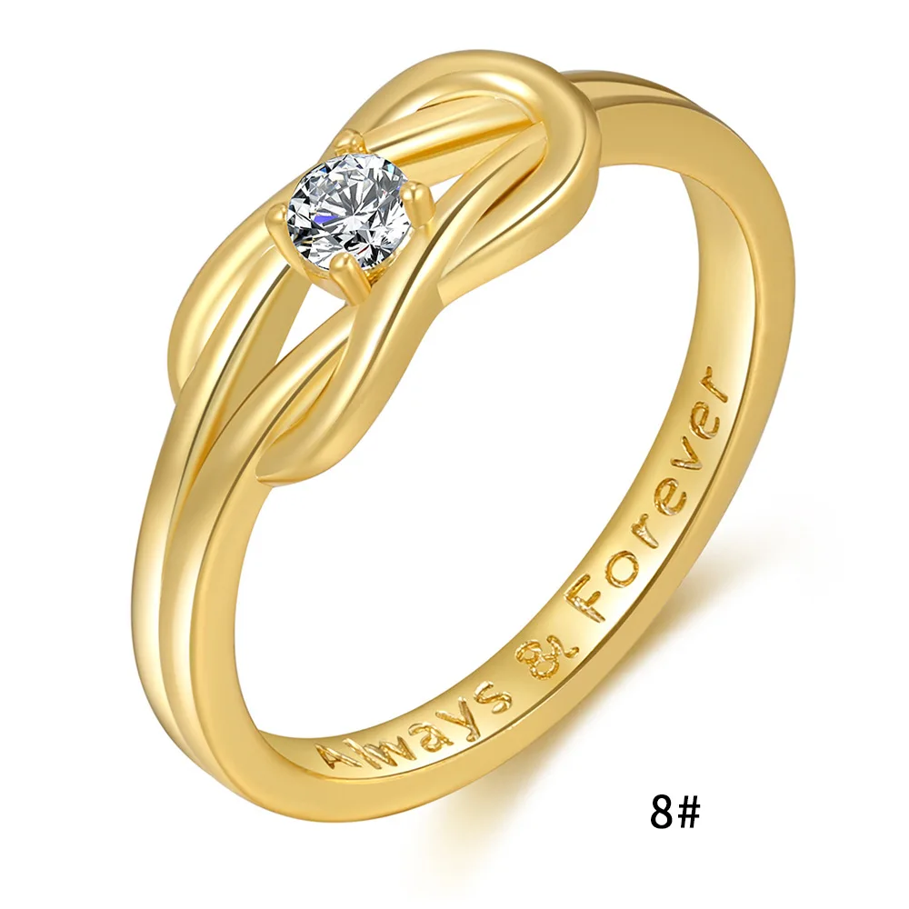 

Fine Jewelry Royal Ring Ladies 18k Copper Alloy Diamond Finger Ring