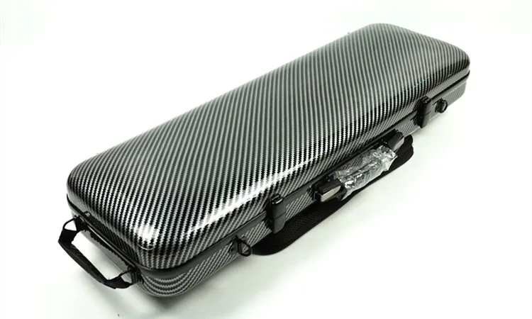 Factory wholesale price oblong violin case carbon fiber violin case 4/4 with music sheet bag VF-06