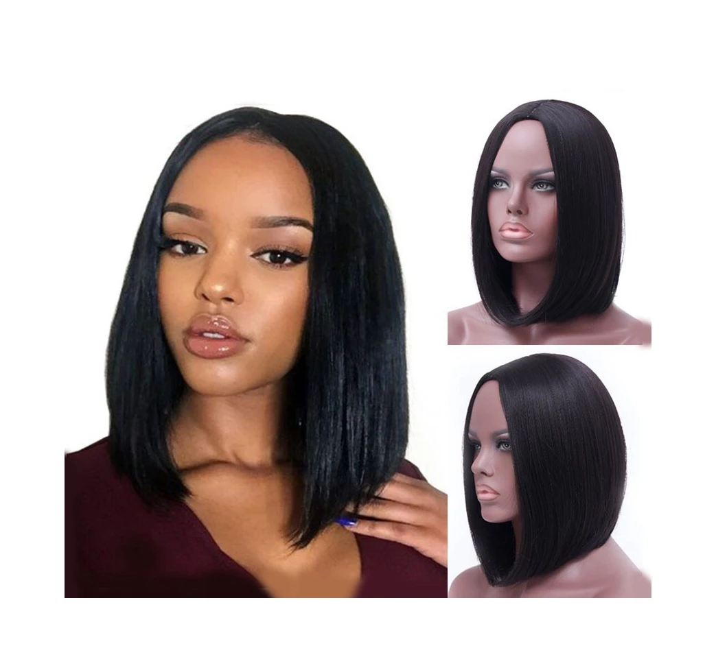 

Factory Sale Various Straight black hair wig color synthetic