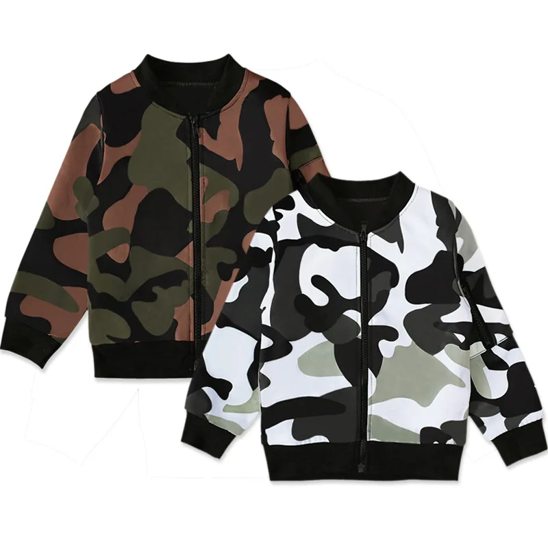 

2021 1-6Y Kids Boy's Coats Spring Jackets Children Camouflage Printed Long Sleeve Zipper Cardigan Outerwear, As pic shows, we can according to your request also