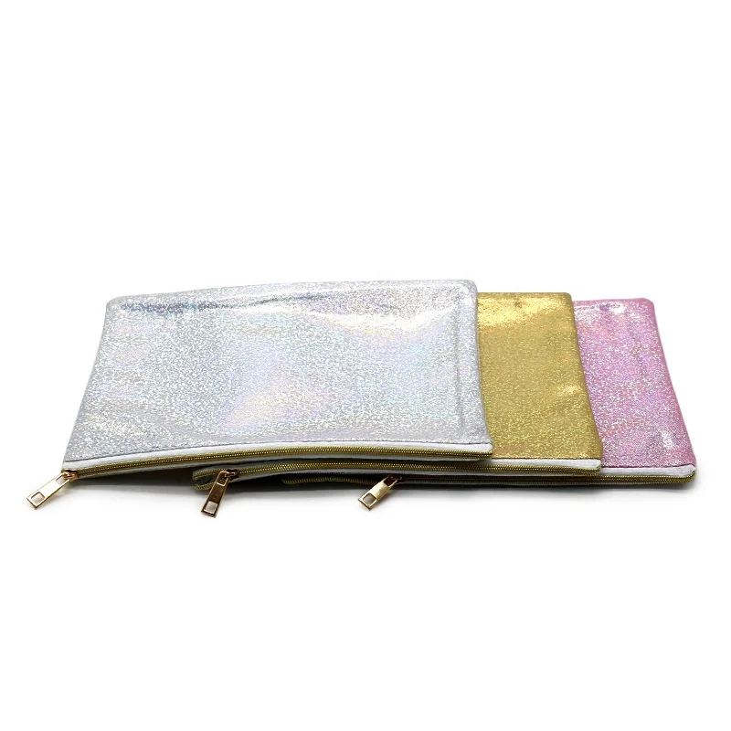 

Custom Printable Sublimation Glitter Pouch Make Up Clutch Bag