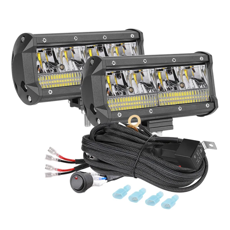 

With 40 Amps Relay Base Mount 6.5 Inch 48W 9600 Lumen 9-32V Offroad Led Light Bar