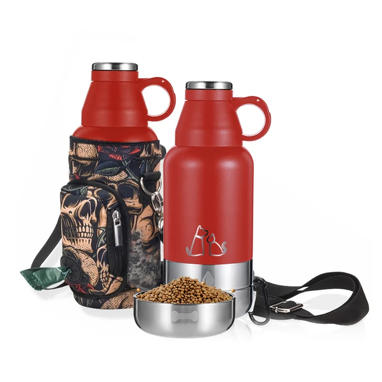 

Wholesale New Design Travel Portable 3 In 1 Pet Dog Drinking Water Bottle, Customized color