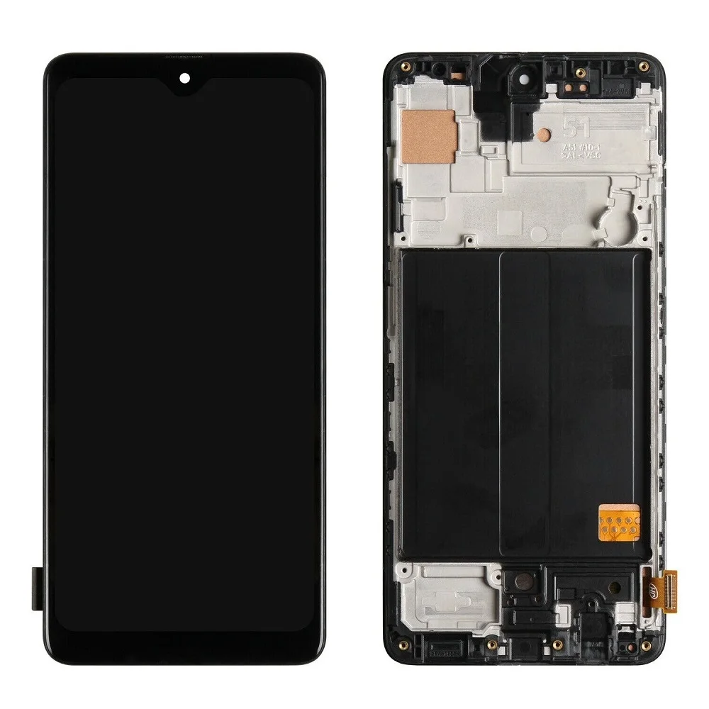 

Black 100% New Aftermarket TFT full lcd screen and digitizer assembly with frame for samsung A51 A515