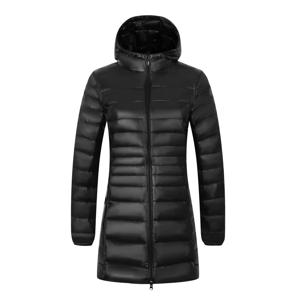 

Waterproof Winter Down Jacket Women's Waterproof Quilted Down Long Coat, Black,dark blue,wine red,white