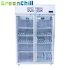 Supermarket Air Cooling Silver 2 doors Beverage Refigerated Showcase