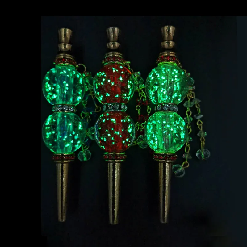 

Hot Selling Glow Shishia Mouth Handmade Nozzle Blinged Metal Hookah Tips, Colorful