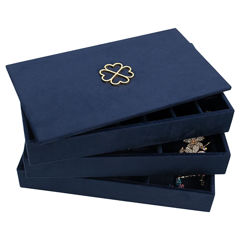 

Custom High End Velvet Stackable Ring Jewellery Jewelry Display Tray
