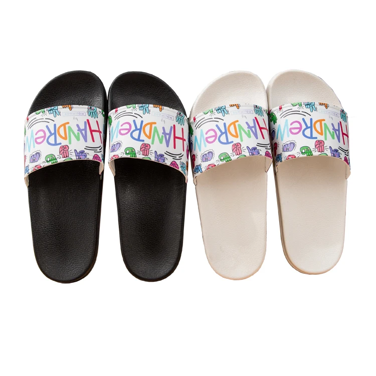 

PVC Unisex Slippers Home Outdoor Slippers Colorful Patterns Sandals Women Comfortable