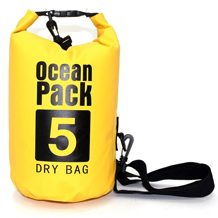 

Yuanfeng PVC Tarpaulin Roll Top Waterproof Dry Bag 5L Small Sport Bag With Single Shoulder Strap