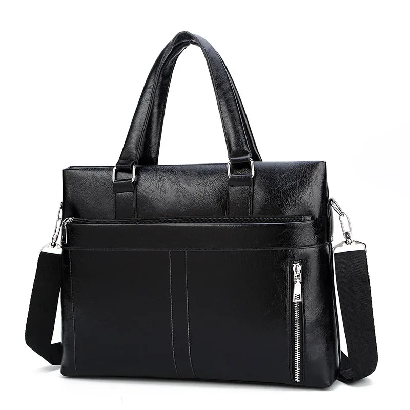 

OEM Factory Price Genuine Portable Men Laptop Leather Bag