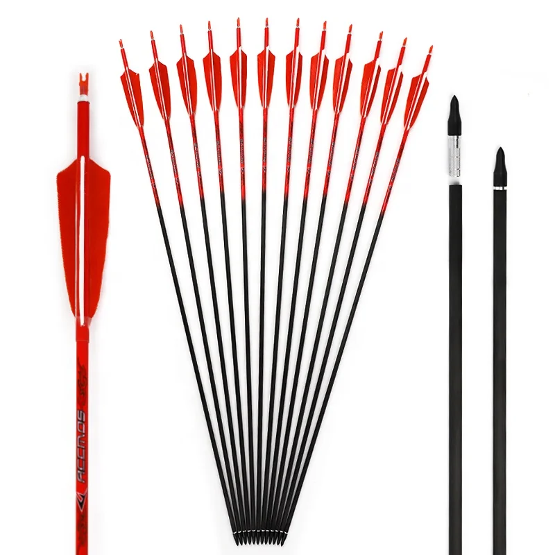 

Orange carbon arrow ID 6.2 Pure carbon Archery Spine 300 340 400 500 600 Bows and Arrows for Hunting Archery Arrow