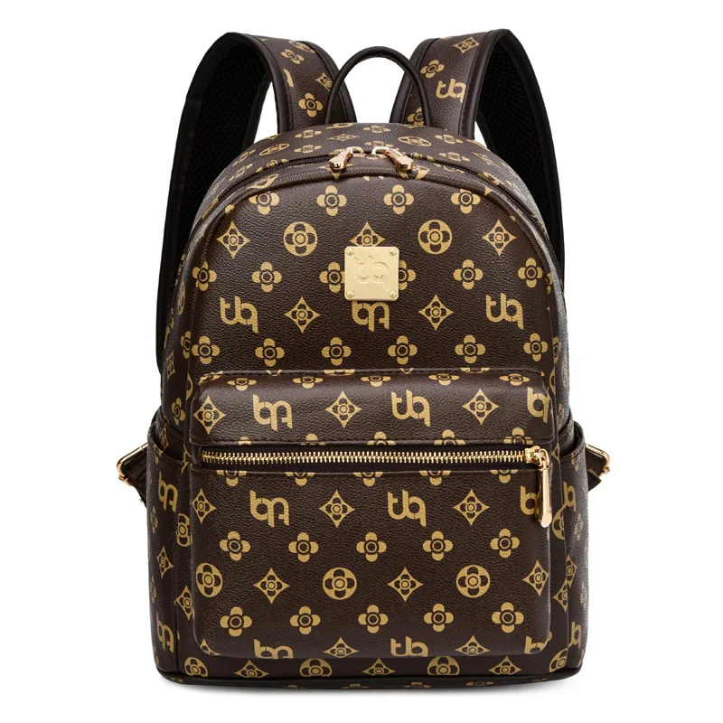 

Women Backpack Female Multifunction School Bags For Teenage Girls Bag Small Backpack Women Backpack Leather, Khaki and black