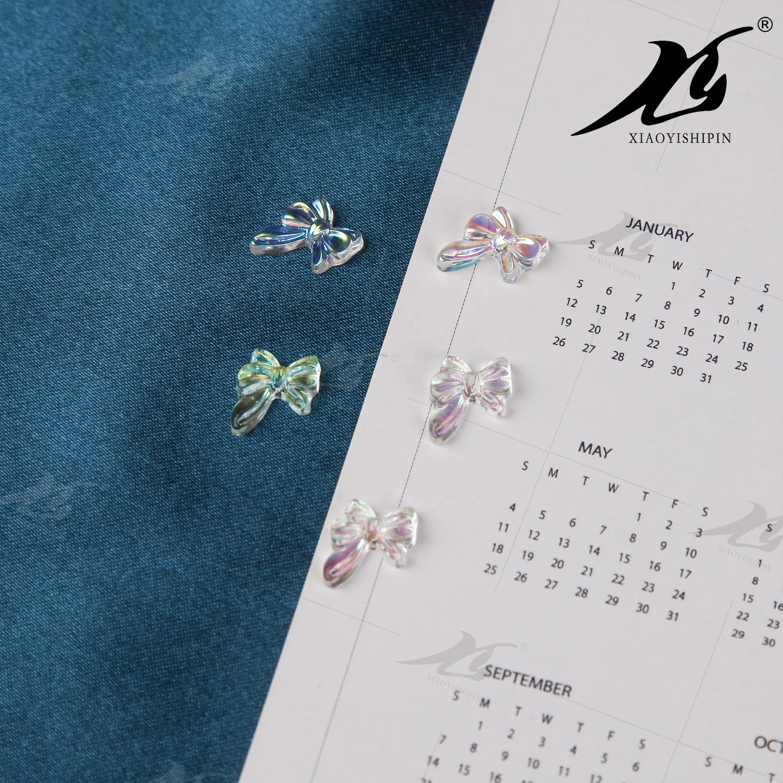 

Wholesale Resin Flatback Cute 3D Bow Nail Art Rhinestones With Charms Kit DIY Rhinestones For Jewelry