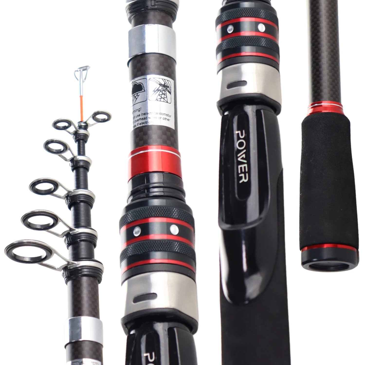 

Hot Sales 6-7secions 1.8m-2.3m Deepsea Sea Fishing Rods And Reel Telescopic Jigging Rod