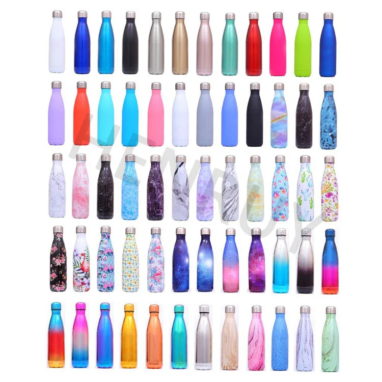 

Outdoor Travel Anti-overflow 500ml Metal New Vacuum Sport Water Bottle, Matt black,matt white,stainless steel,classic blue,light blue,purple