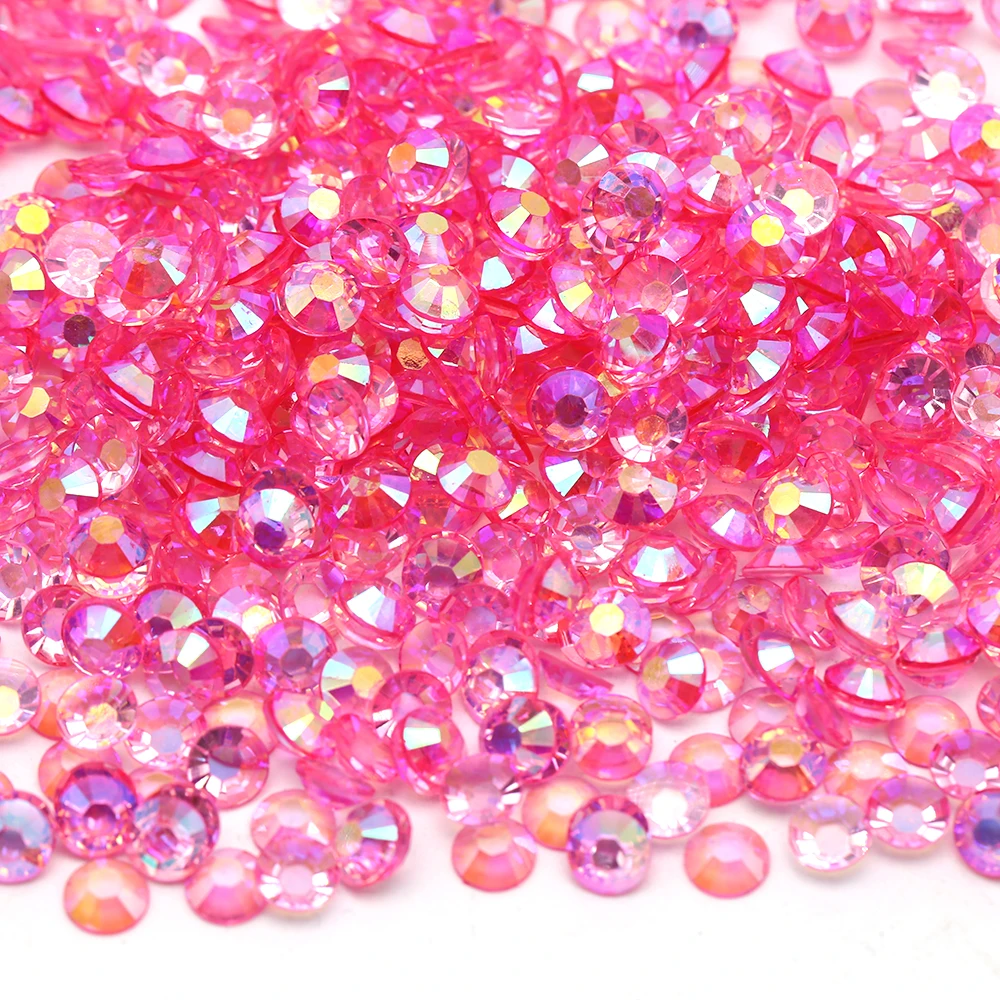 

XULIN New 16 Color Transparent Bottom Jelly Rose AB Resin Crystal AB Rhinestone, 2021 6 kinds new transparent botoom jelly ab color