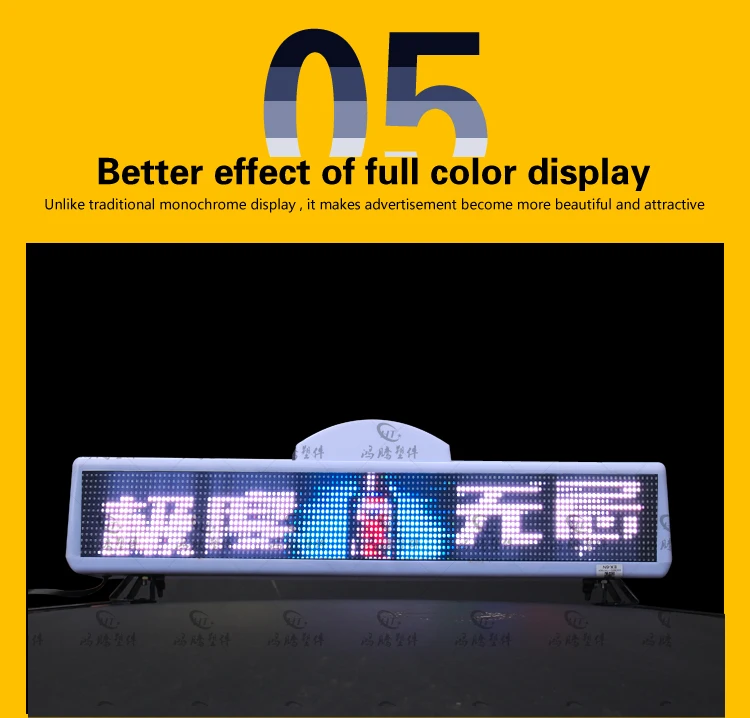 Advertising roof taxi led display rolling advertisement board taxi lamp