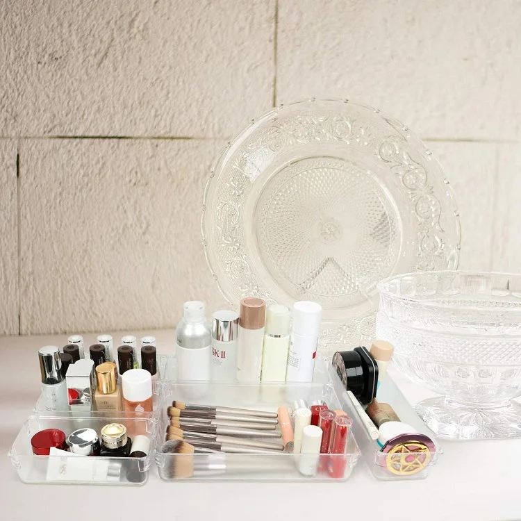 

6pcs desktop organizer plastic makeup organizer with drawers