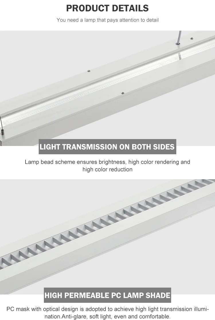 Best quality pc material 4ft 5ft 40w 50w led bar lamp