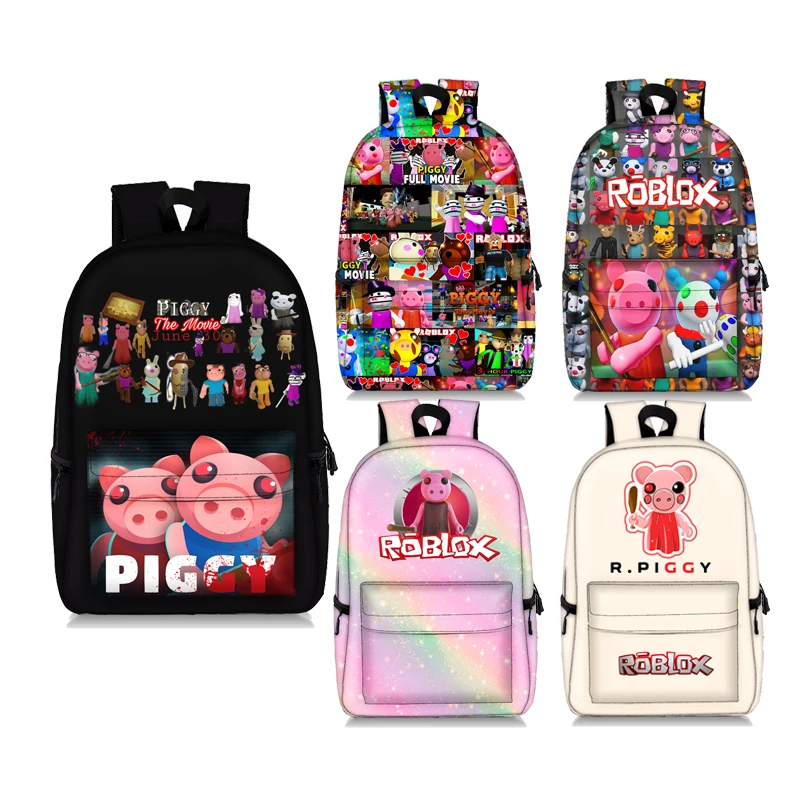 

Roblox Piggy Women Print Backpack Kids School Bags Black Girls Printing Laptop Rucksack Ladies Leisure Backpack Mochila Bookbags