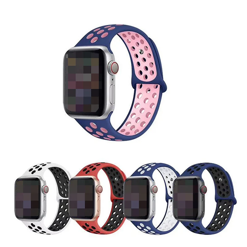 

Fit for Apple watch Cute Breathable Soft Silicone Sport Replacement Wristband for Women Men, 42 colors or customized